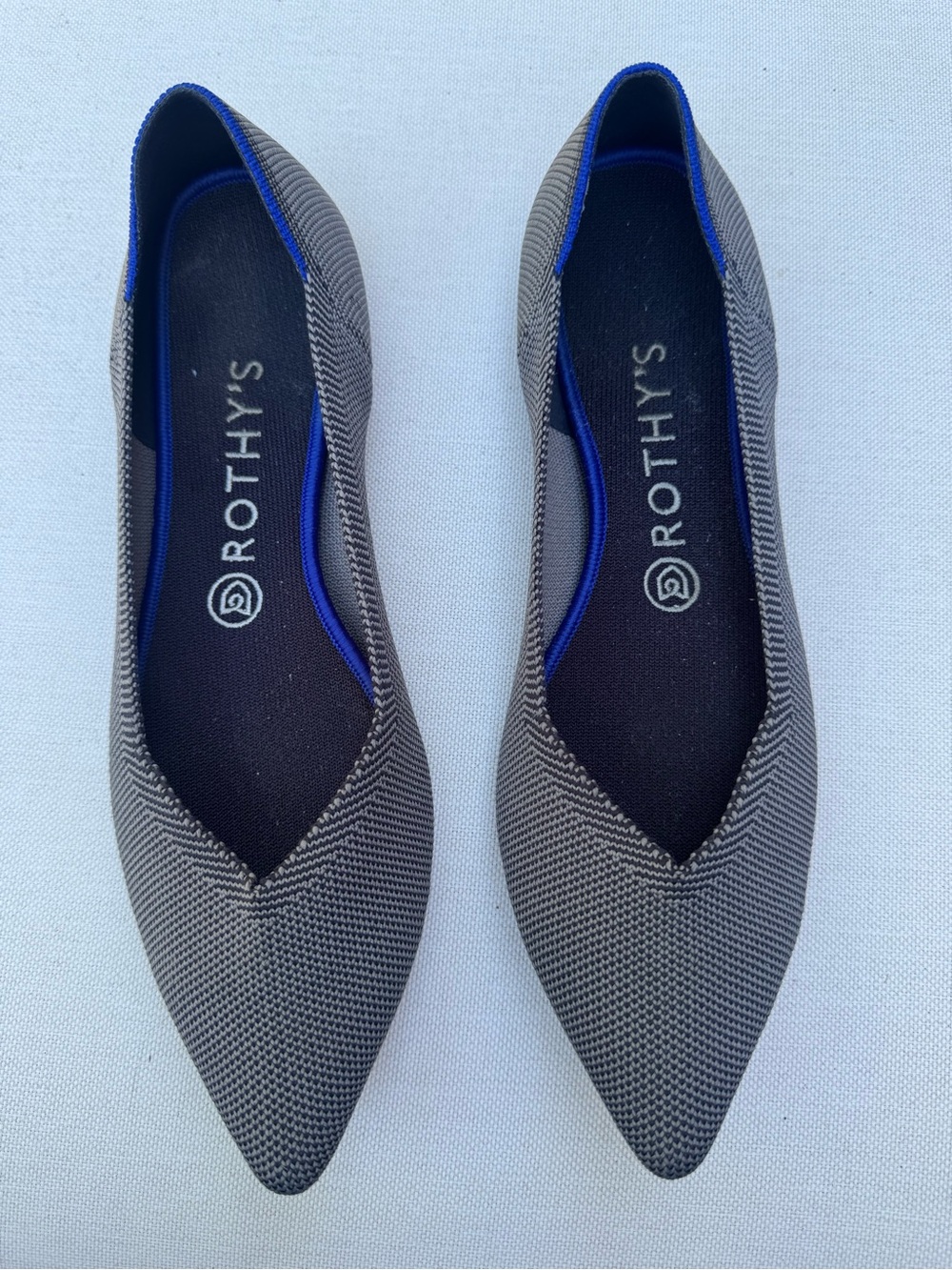 Rothy's The Point Washable Knit Flats Grey Size 9